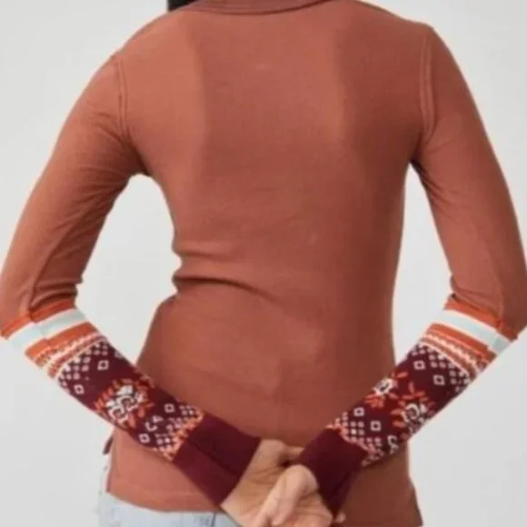 NWT Free People Mikah Layering Thermal Cuff / Autumn Combo - Picture 3 of 4